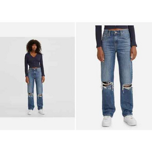 LEVI'S Distressed‎ Denim Low Pro Straight Jeans - NWT